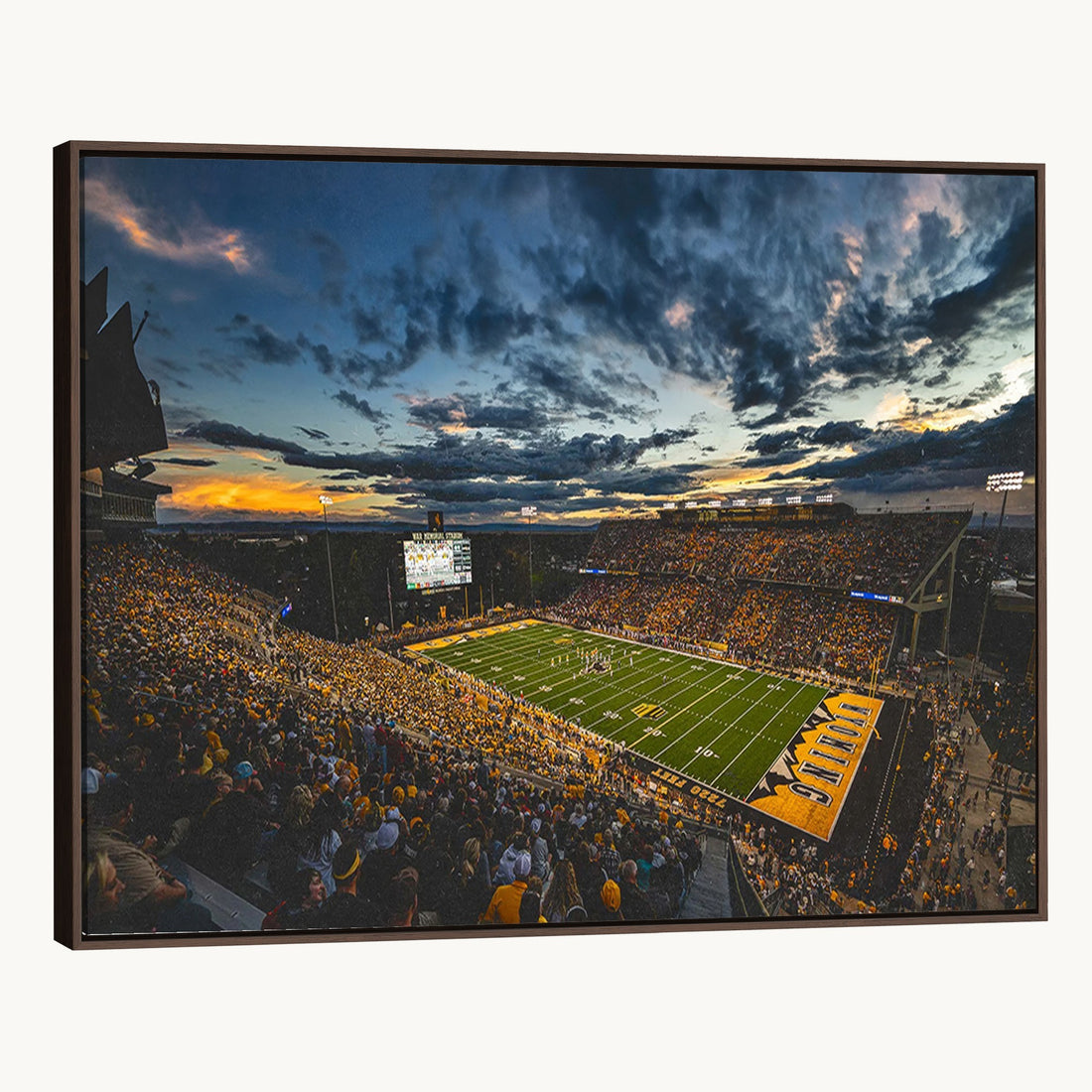 University of Wyoming Cowboys Football Team Print, Laramie War Memorial Stadium Wall Art