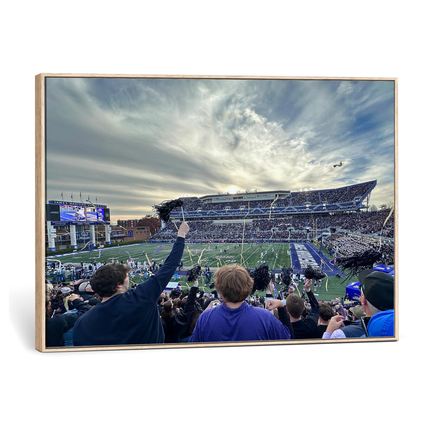 400867JMU-MGV-CV-36X24 - JMU Stadium Wall Art Canvas Print for Game Room Decor - James Madison University Stadium