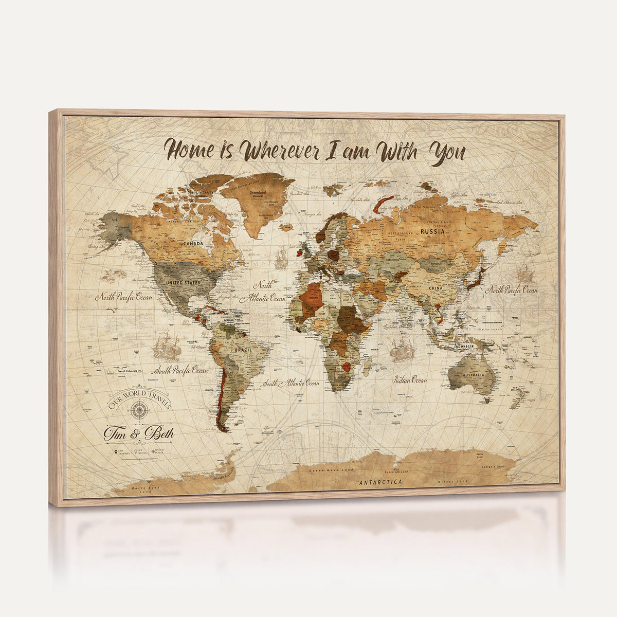 NEWMAP-22.jpg-MGV-CV-36X24 - World Map Wall Art Canvas Print, Modern Decorative Framed Map Artwork Prints for Living Room, Office, Bedroom Wall Decor