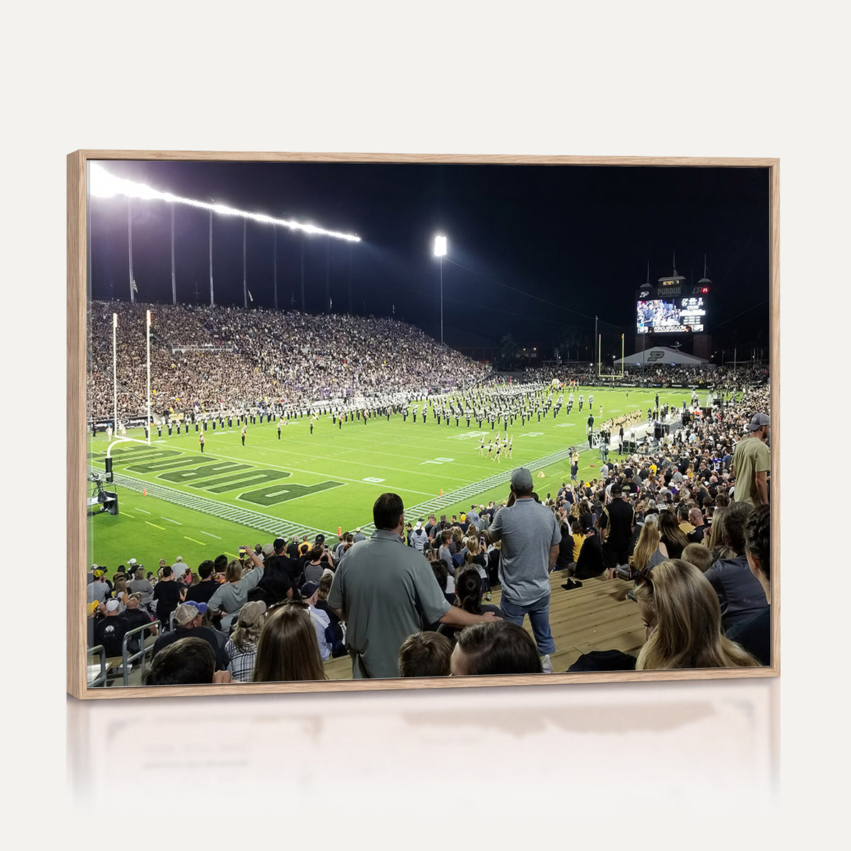 56796-PAN-FL-20X10 - Purdue University Boilermakers Football Team Print - West Lafayette Ross-Ade Stadium Wall Art Canvas