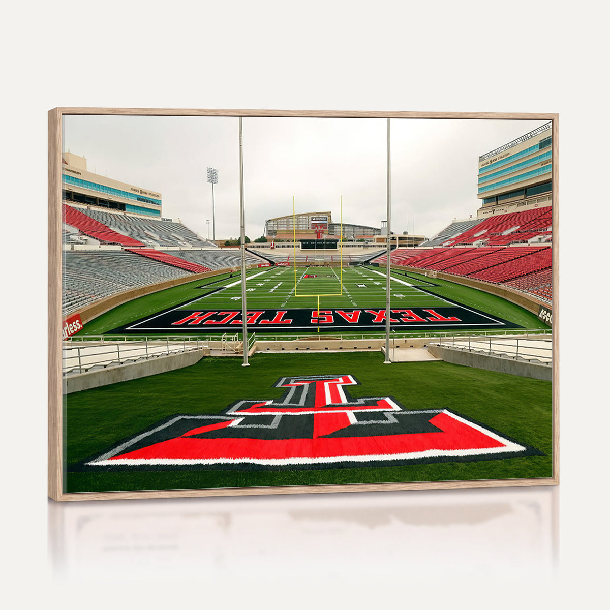 43169-PAN-FL-20X10 - Texas Tech Red Raiders Football Team Print - Lubbock Jones AT&T Stadium Wall Art Canvas Print