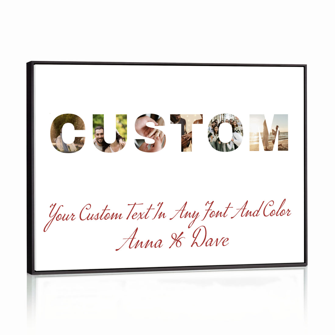 Photo Letters Wall Art – Personalized Name Canvas Print Made with Your Photos