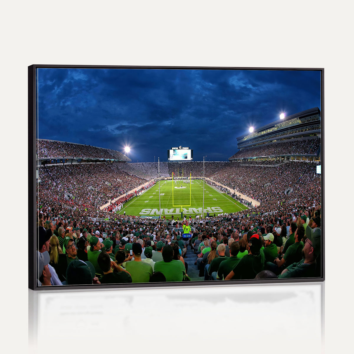 35248-PAN-FL-20X10 - Michigan State Spartans Football Team Print - East Lansing Spartan Stadium Wall Art Canvas Print