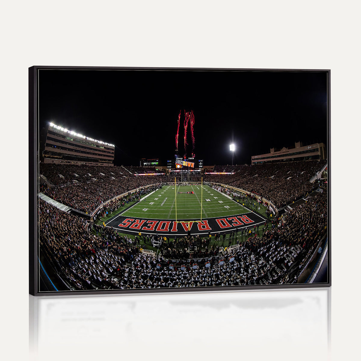 83122-PAN-FL-20X10 - Framed Texas Tech Red Raiders Stadium Canvas, Texas Tech Red Raiders Football Team Print - Lubbock
