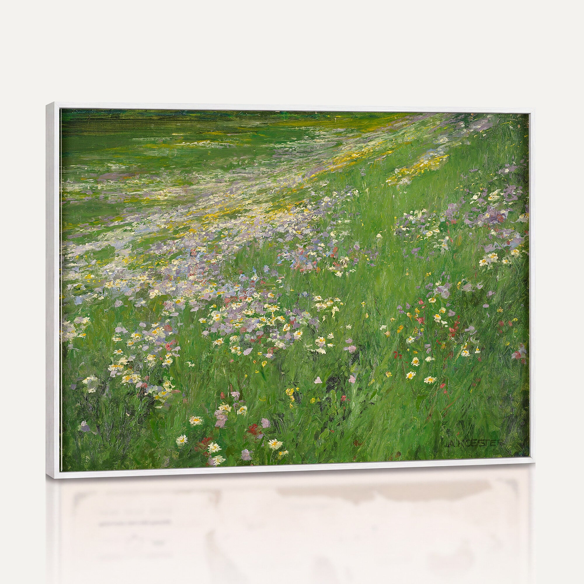 63535040-MGV-CV-36X24 - Alexander Koester Flower Meadow Canvas Wall Art, Vintage Landscape Print
