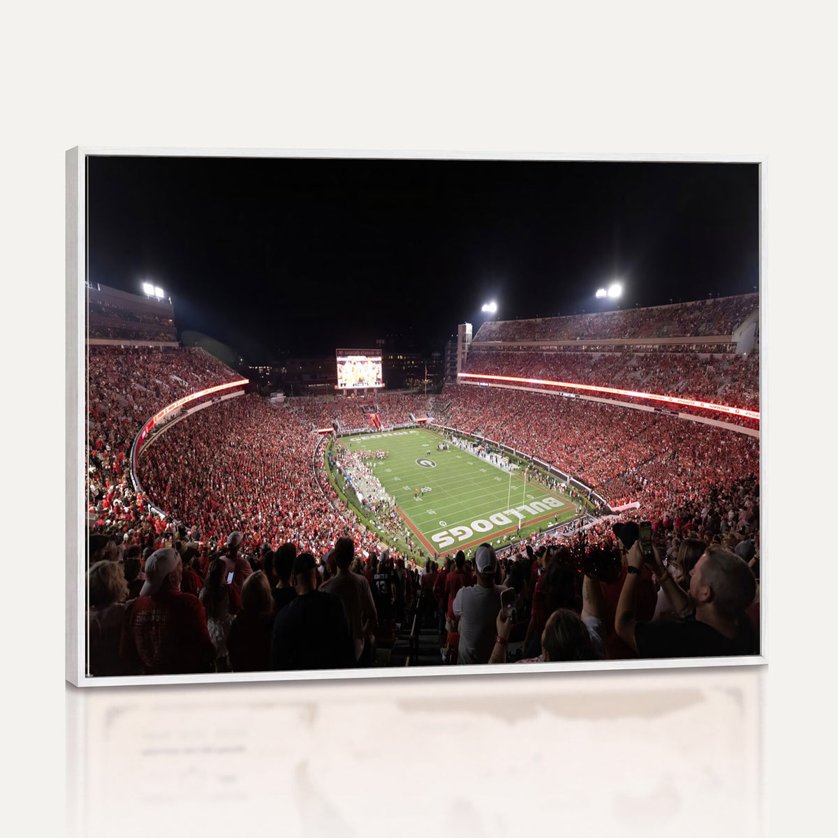 50587166-_Poster-30x20 - Sanford Stadium Georgia Bulldogs Canvas Print 3 Piece Framed Wall Art Extra Large Floating Frame Sports Poster Made in USA