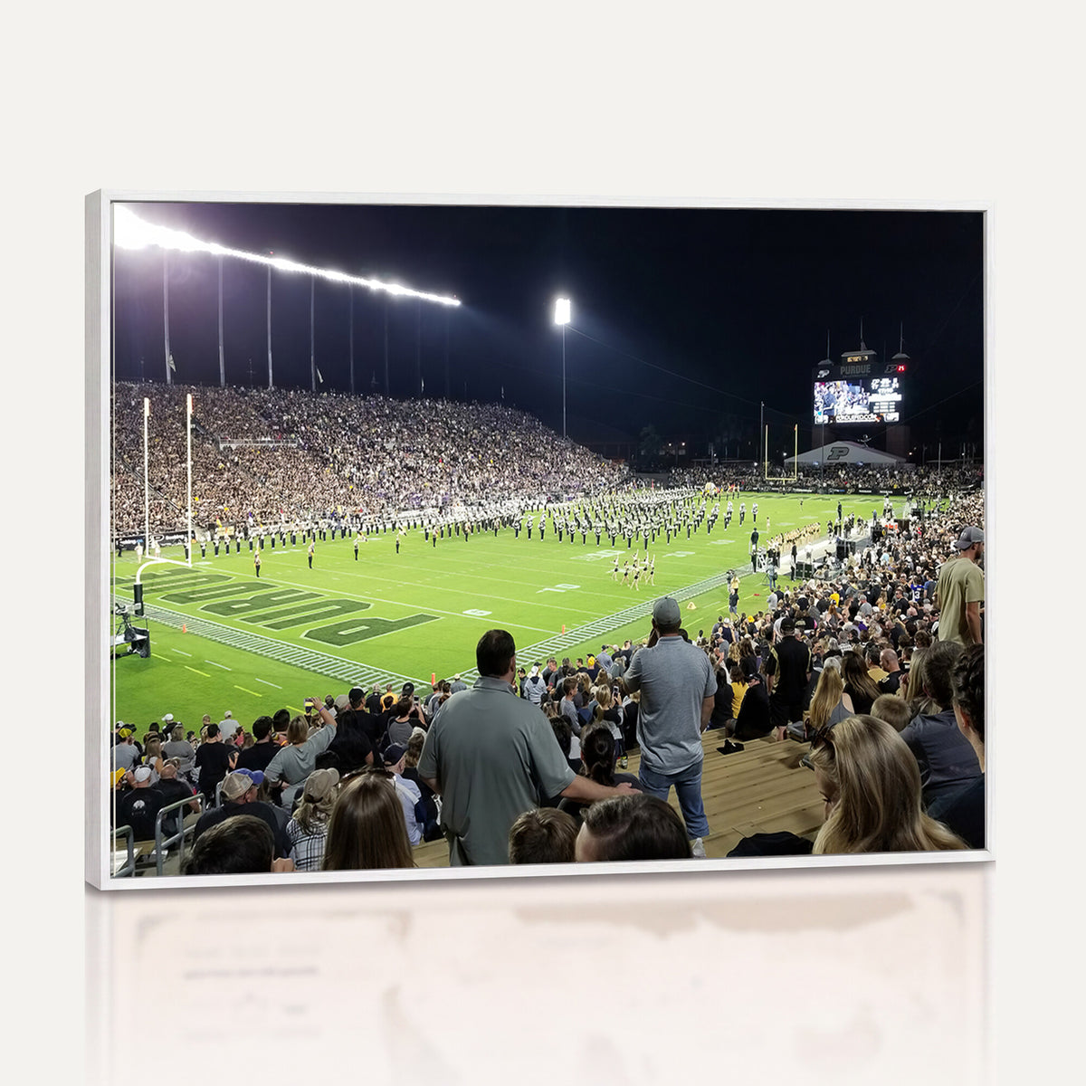 56796-PAN-FL-20X10 - Purdue University Boilermakers Football Team Print - West Lafayette Ross-Ade Stadium Wall Art Canvas