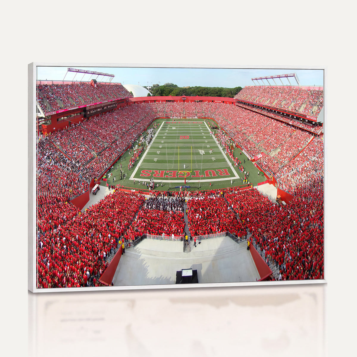 90818-PAN-FL-20X10 - Rutgers Scarlet Knights Football Team Print - Piscataway SHI Stadium Wall Art Canvas Print