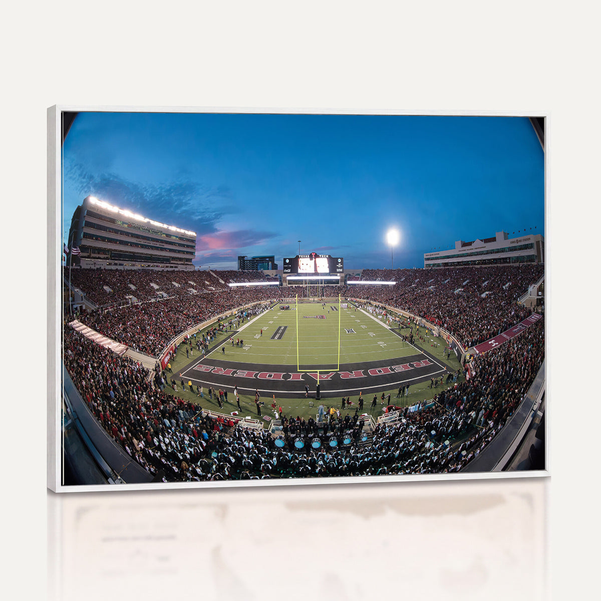 60763-PAN-FL-20X10 - Texas Tech Red Raiders Canvas, Framed Football Team Print - Lubbock Jones AT&T Stadium Wall Art