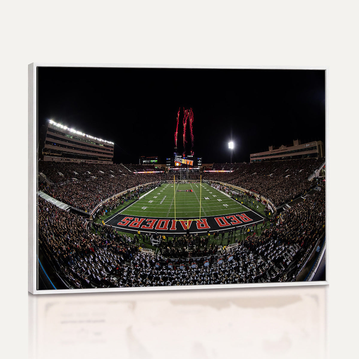 83122-PAN-FL-20X10 - Framed Texas Tech Red Raiders Stadium Canvas, Texas Tech Red Raiders Football Team Print - Lubbock