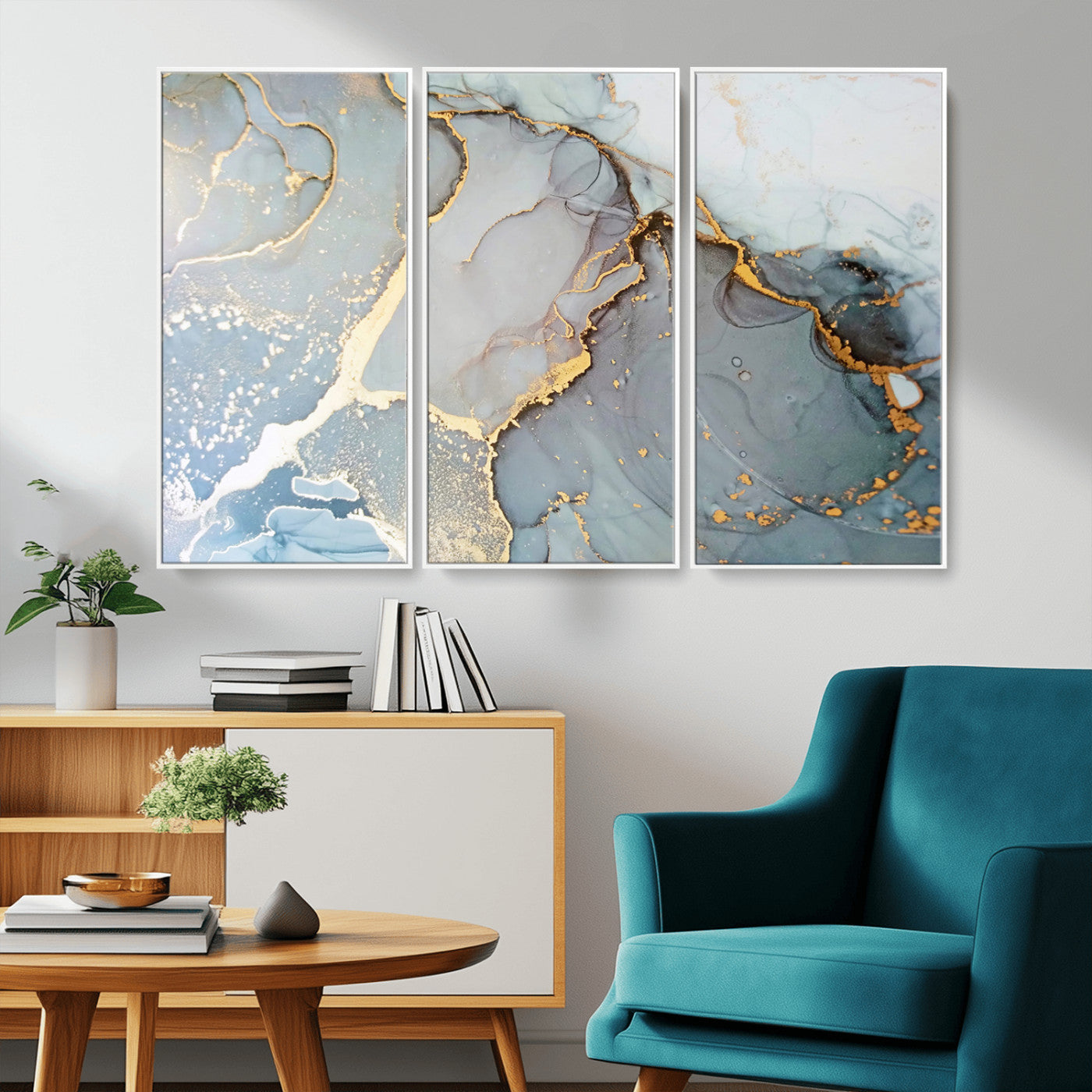 86878-MGV-CV-36X24-Large Abstract Marble Wall Art Canvas Print for Living Room and Farmhouse Decor