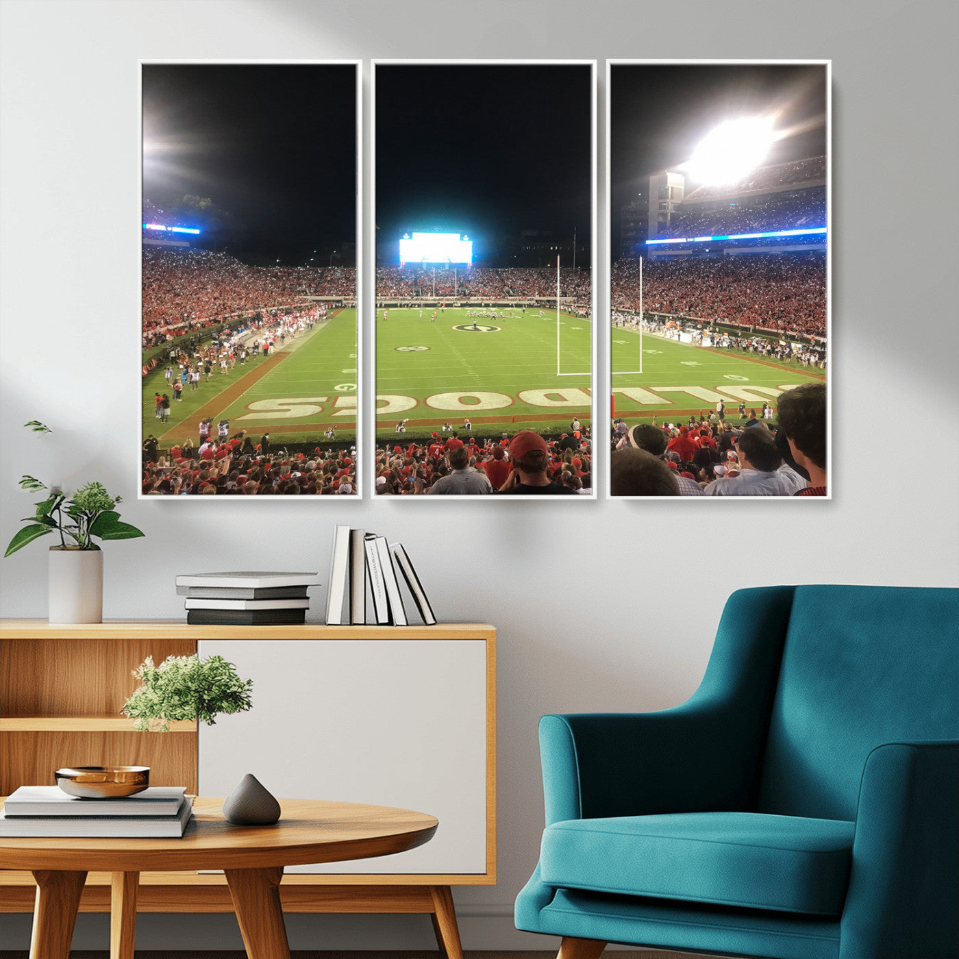 16230786-MGV-CV-36X24-Dooley Stadium Wall Art, Sports Arena Panoramic Canvas Print, Modern Stadium Landscape Artwork for Home, Office