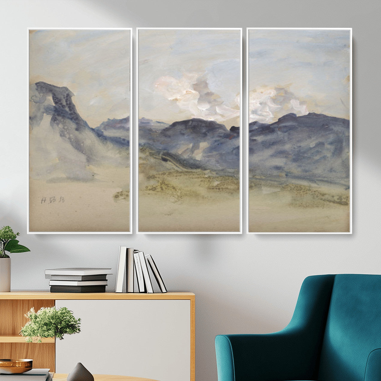 14644686-MGV-CV-36X24 - Alps Hercules Brabazon Brabazon Abstract Wall Art Canvas Print for Modern Home Decor