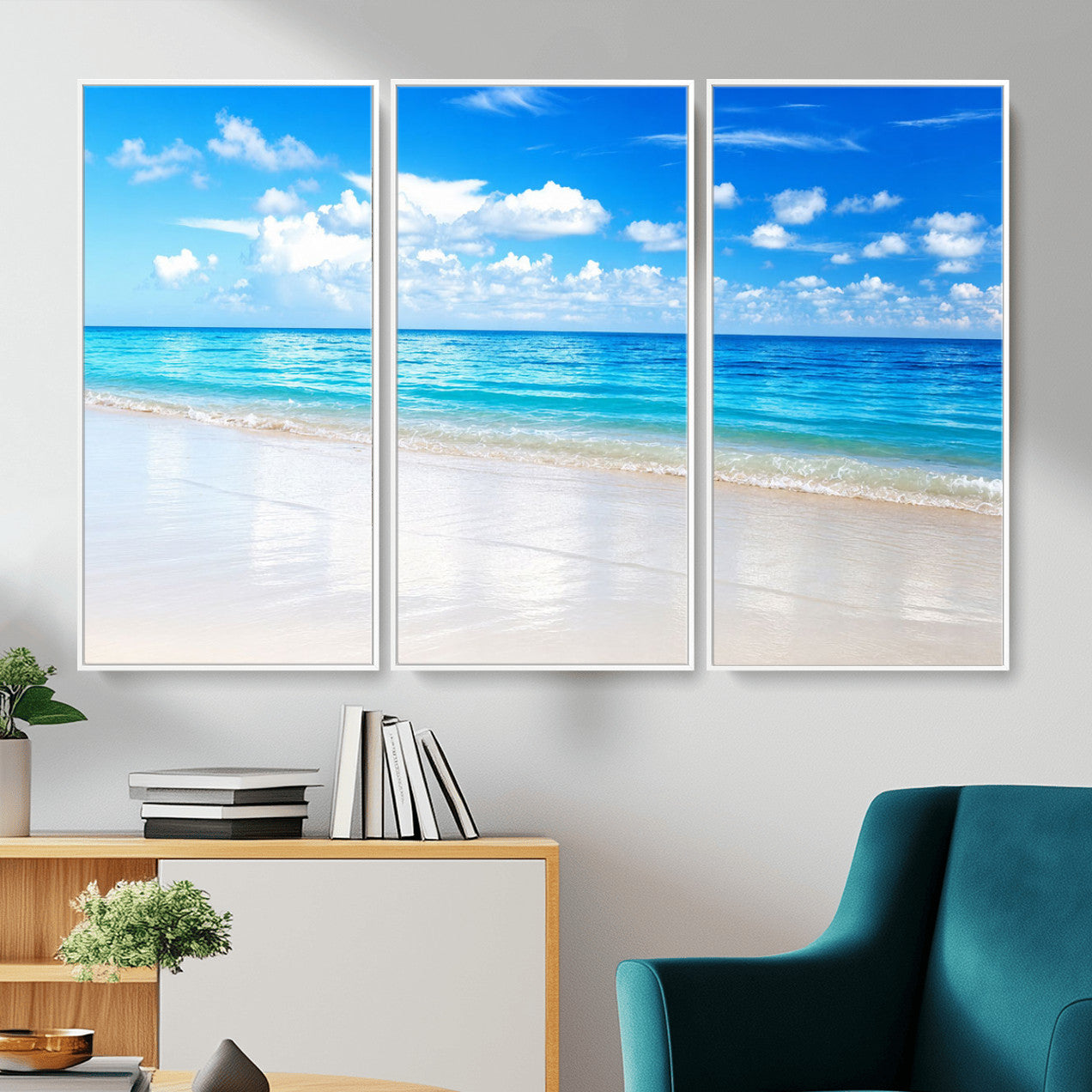 67491909-MGV-CV-36X24 - Tropical Beach Ocean Wall Art Canvas Print for Home Decor
