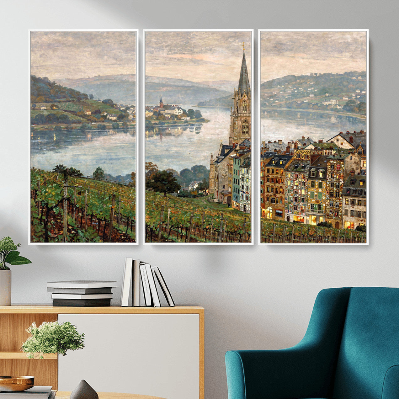 62626662-MGV-CV-36X24 - Mosel City Mosel River by Nicolai Astudin Wall Art Canvas Print