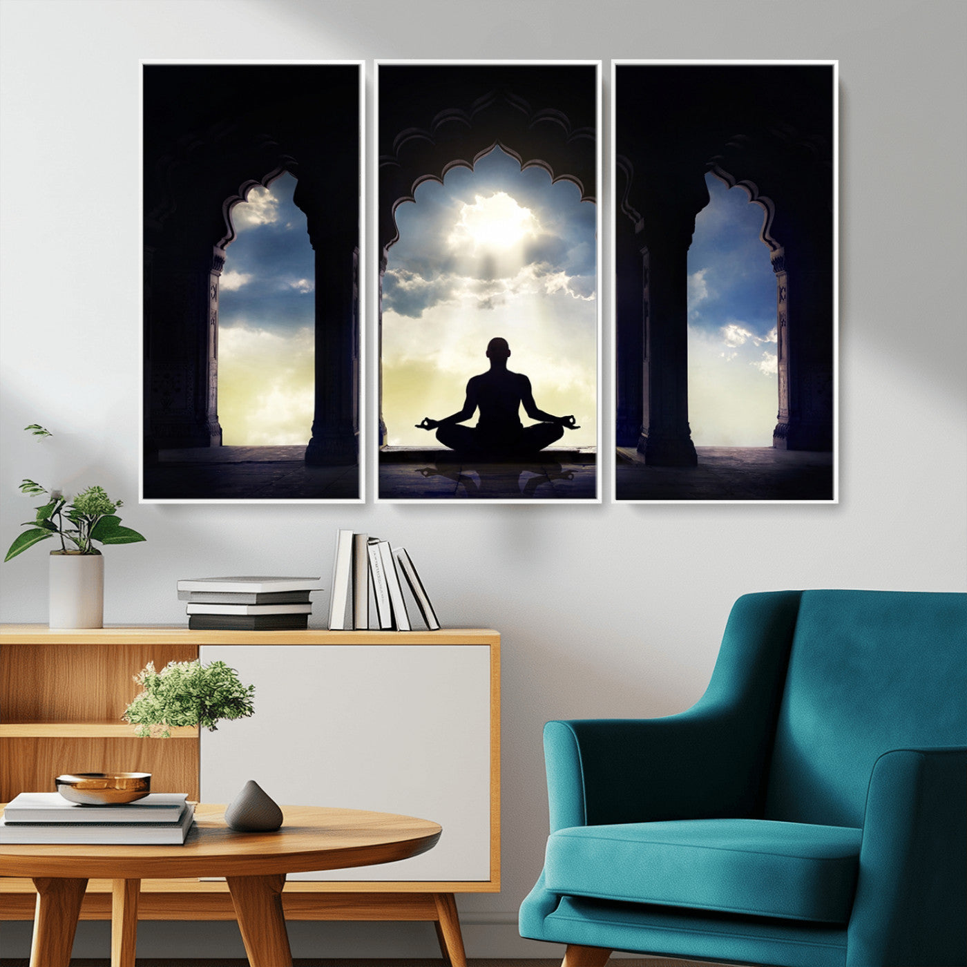 -Women and Yoga Wall Art Canvas Print