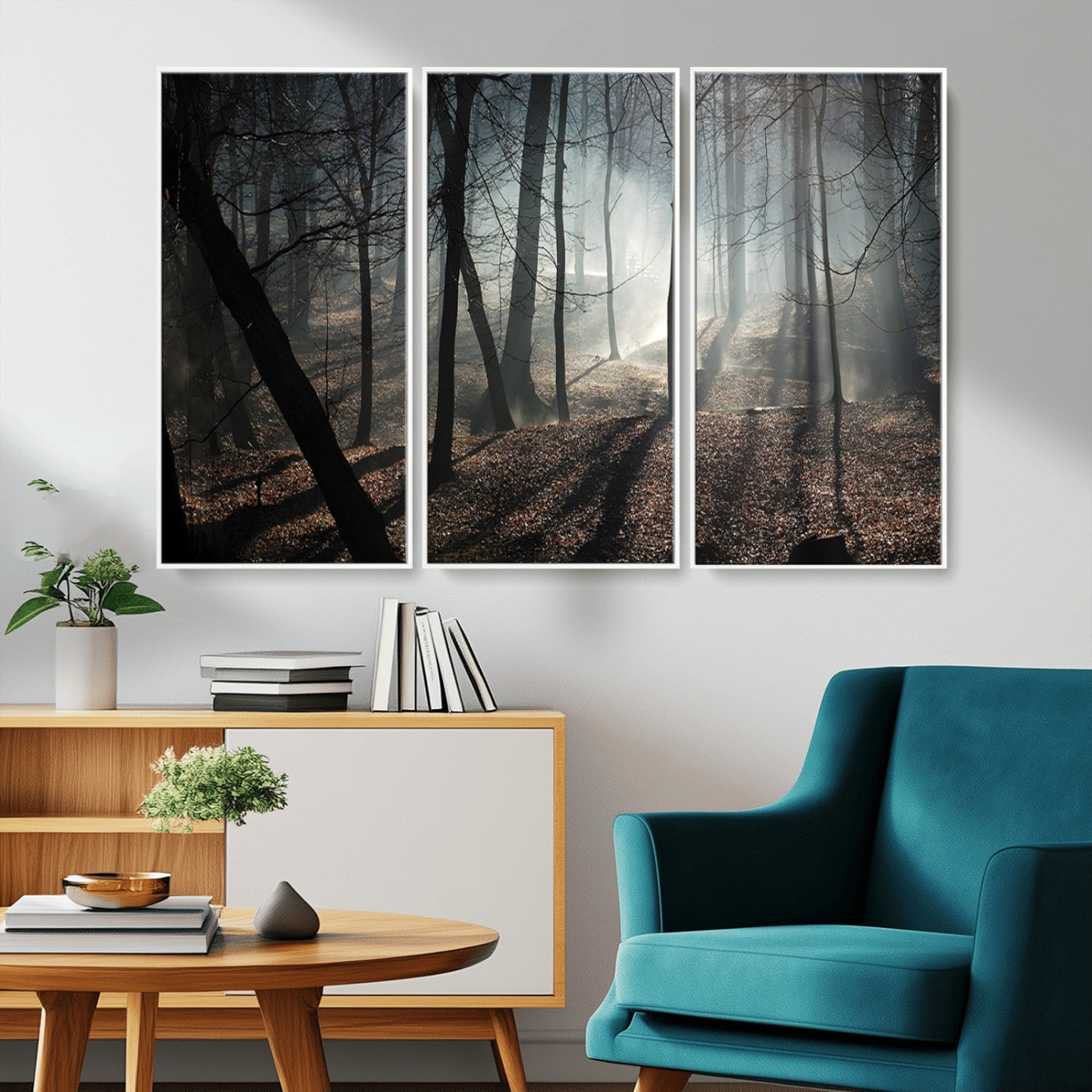-Dark Family and Tree Wall Art Canvas Print