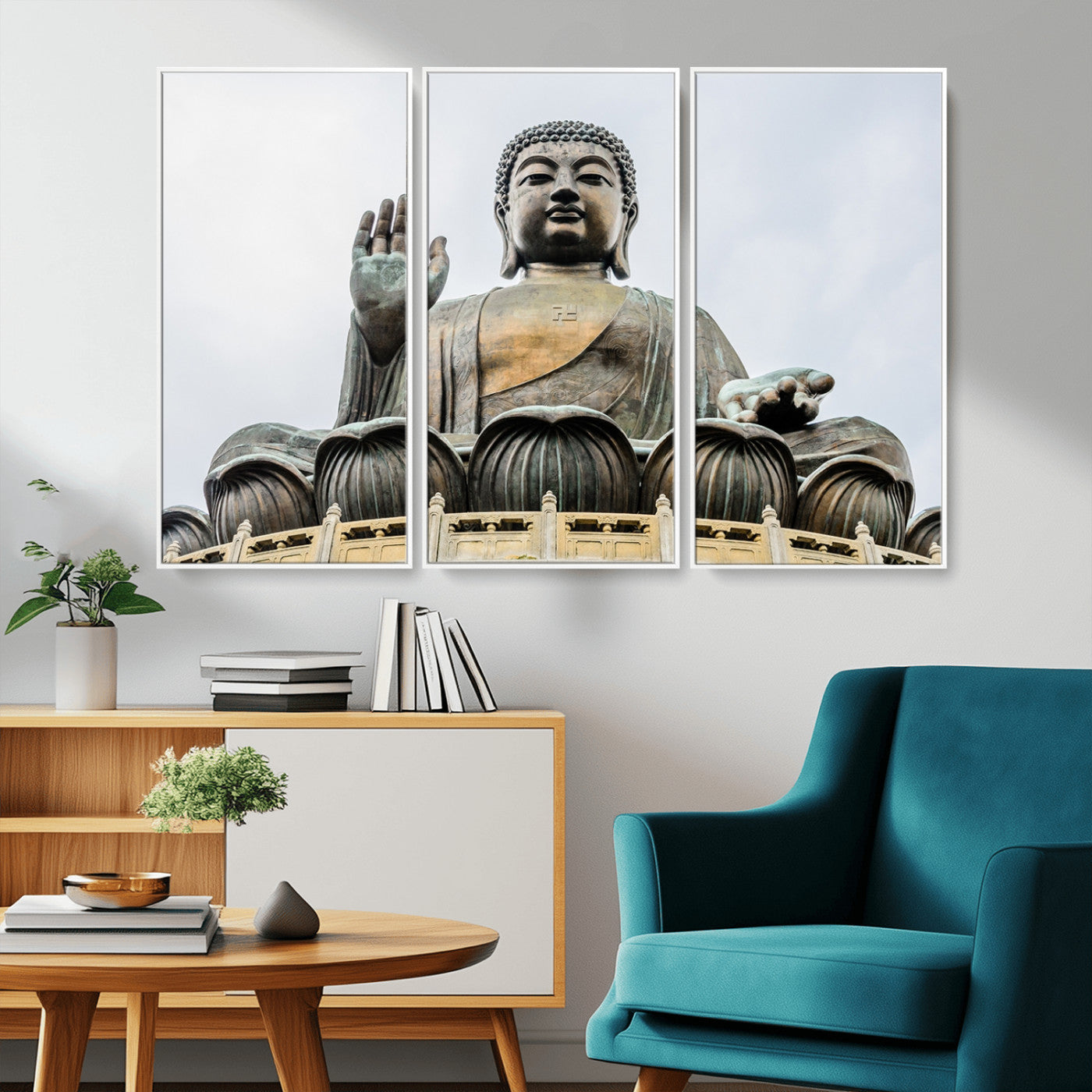 -Buddha Statue Wall Art Canvas Print