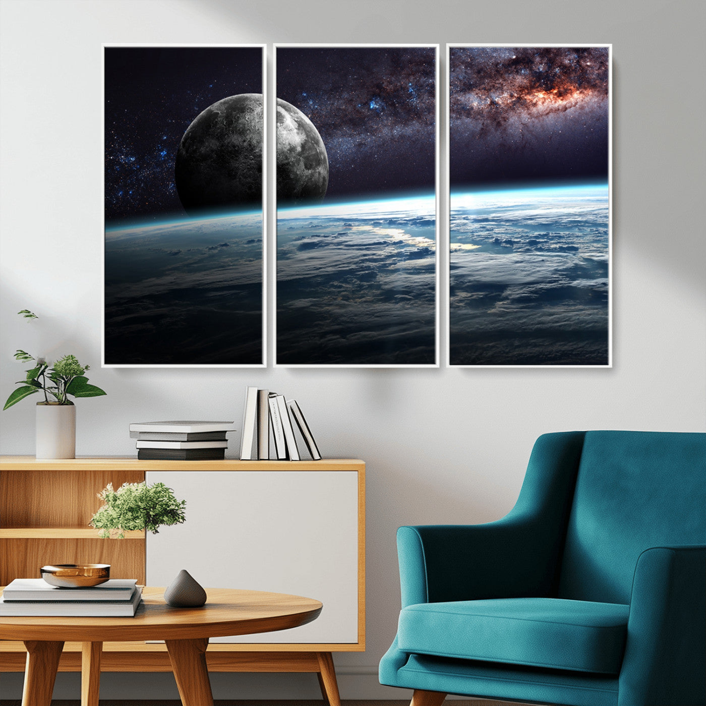 -Space and Planet Canvas Print