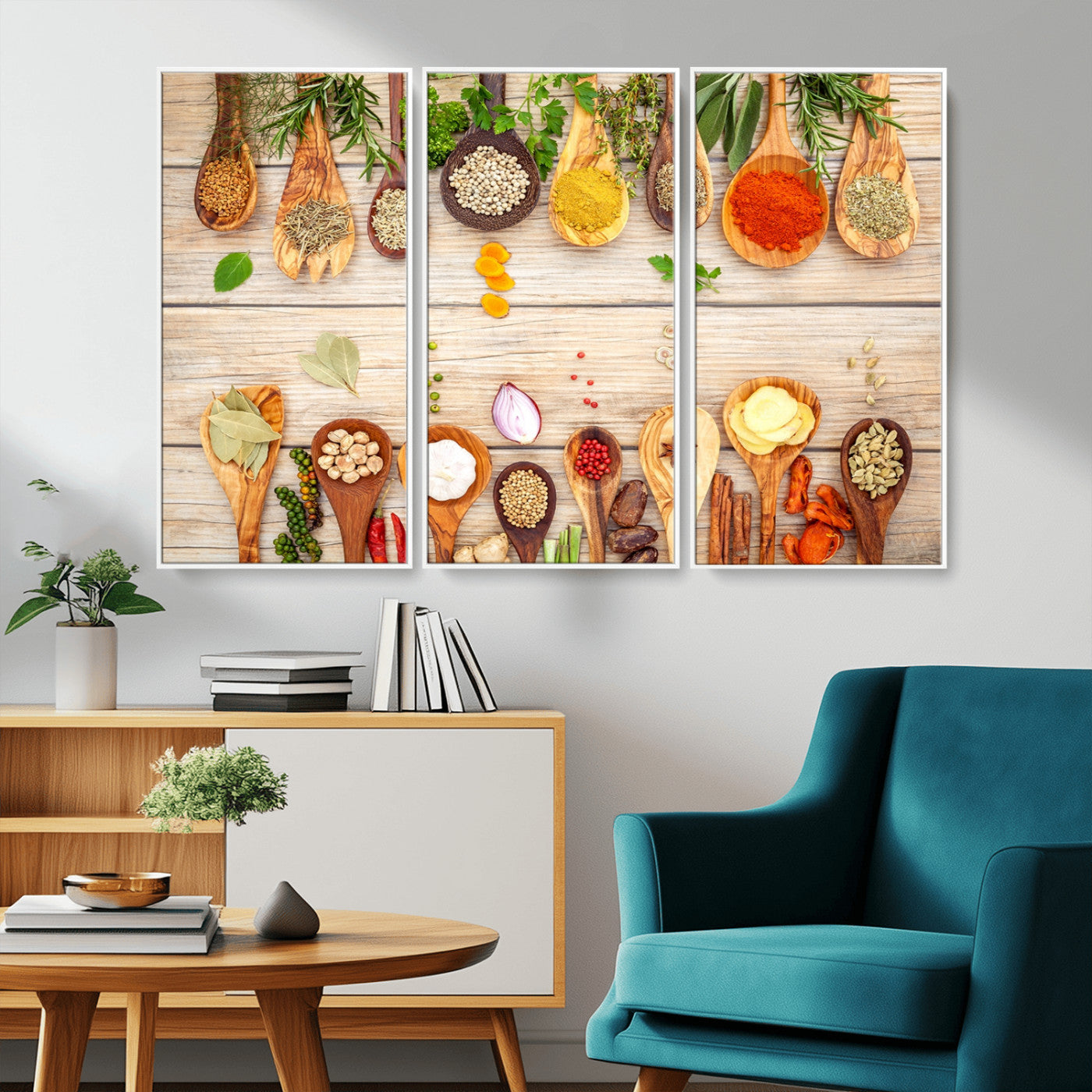 -Kitchen Spice on the Table Wall Art, Kitchen Spice Wall Art Canvas Print