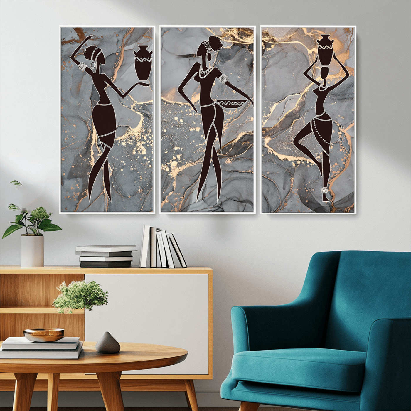 25097-MGV-CV-36X24-Abstract African Womens Art Canvas Print