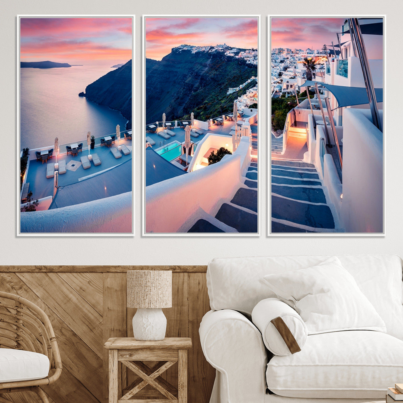 -Greece Santorini Wall Art Landscape Canvas Print