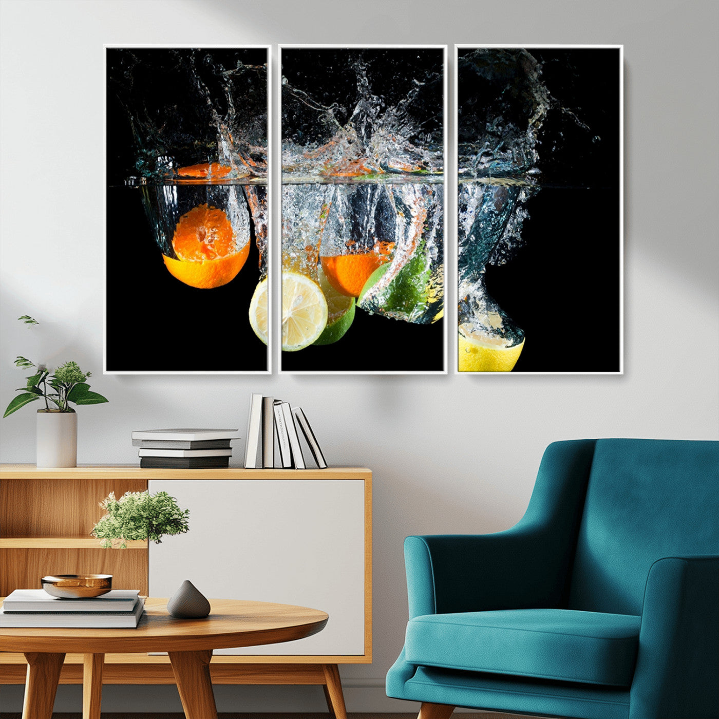 -Kitchen Wall Art, Kitchen Fruits Art Canvas Print