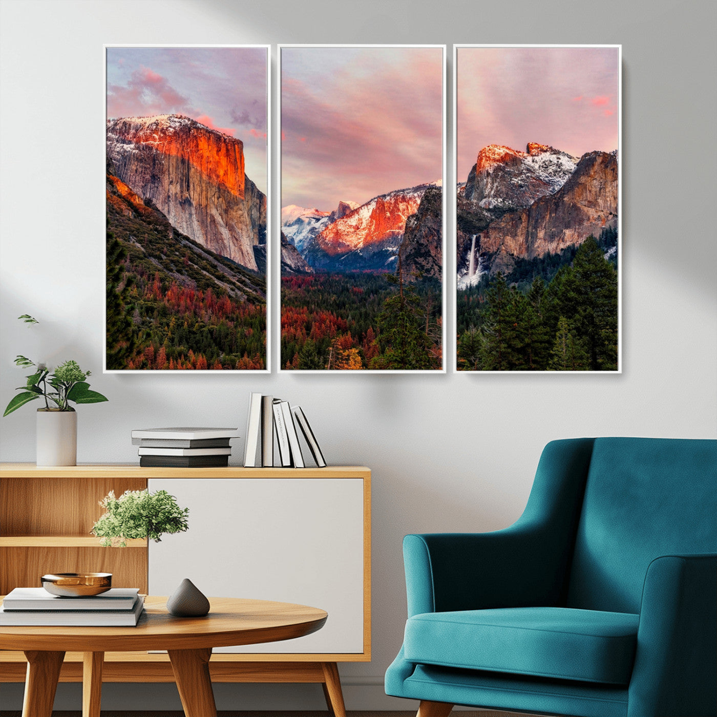 -Yosemite Half Dome Wall Art Canvas Print El Capitan