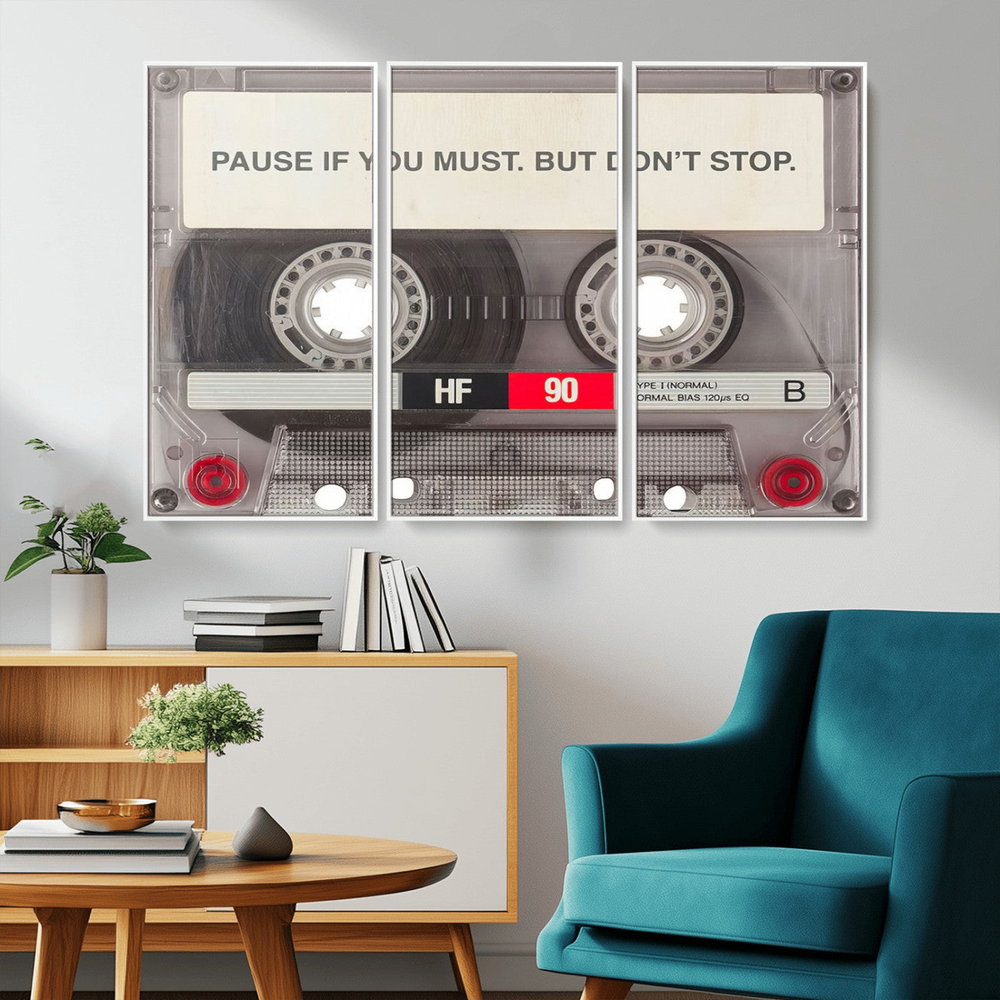 -Music Cassette Iconic Wall Art Canvas Print
