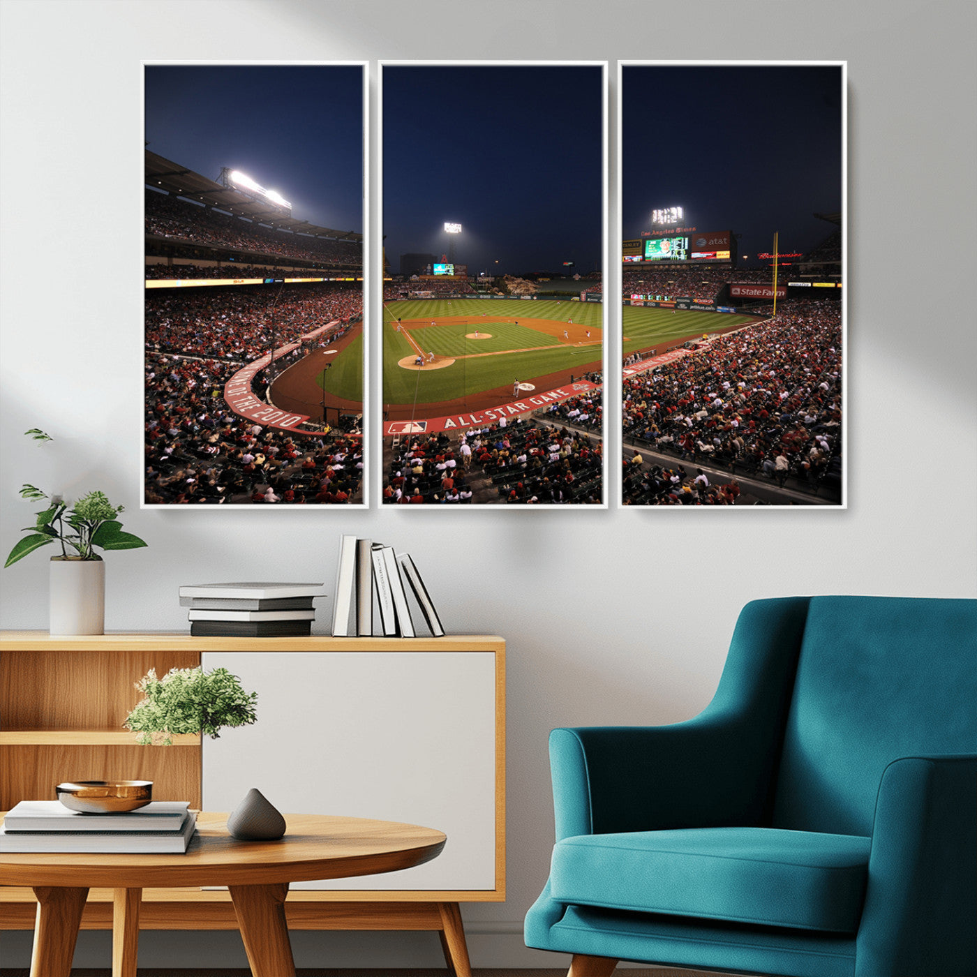 88896-MGV-CV-36X24-Los Angeles Angels Baseball Team Print - Anaheim Angel Stadium Wall Art Canvas Print