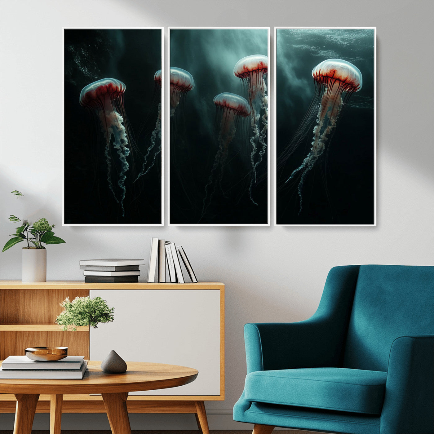 -Abstract Jellyfish Wall Art Canvas Print