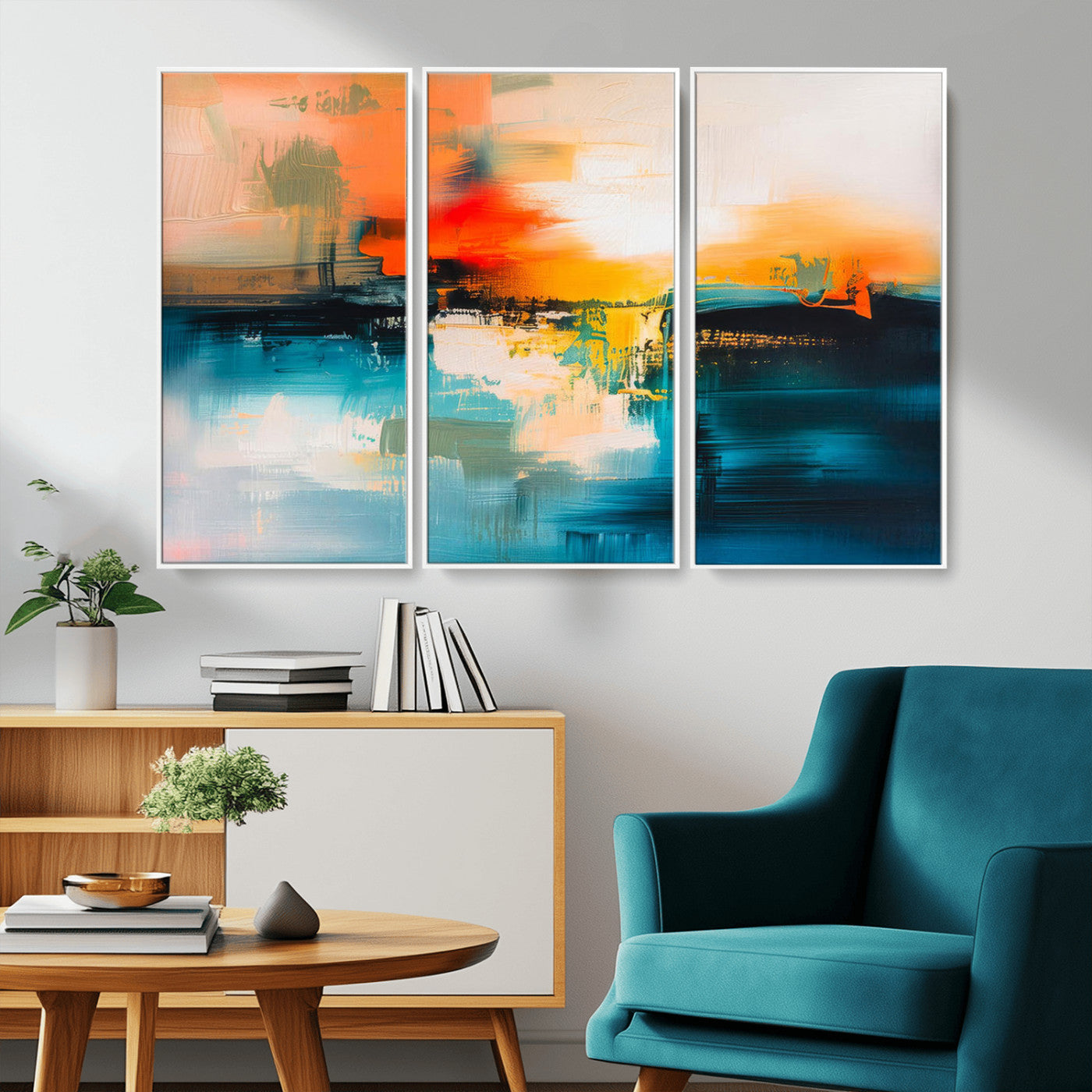 37083-MGV-CV-36X24-Colorful Abstract Wall Art | Bold Modern Canvas Print | Ready to Hang and Framed for Living Room or