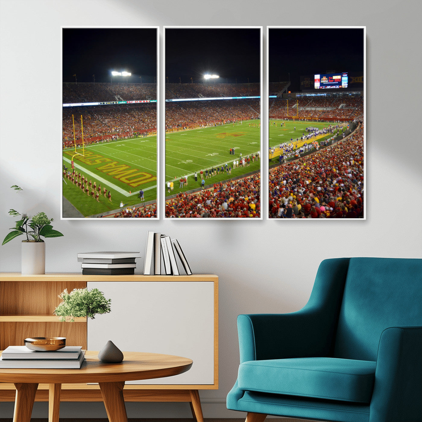 -Iowa State University Cyclones Football Team Print - Ames Jack Trice Stadium Canvas Print