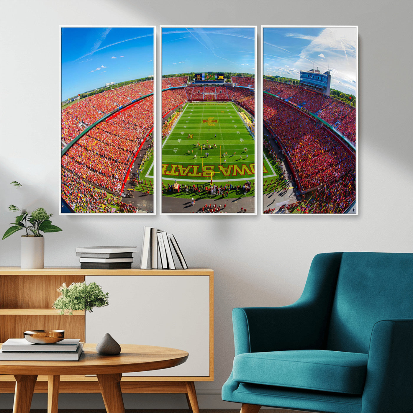 -Iowa State University Cyclones Football Team Print - Ames Jack Trice Stadium Art Canvas Print