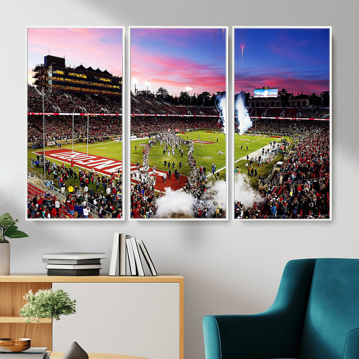 25557-PAN-FL-20X10 - Stanford University Cardinal Football Team Print - Stanford Stadium Wall Art Canvas Print