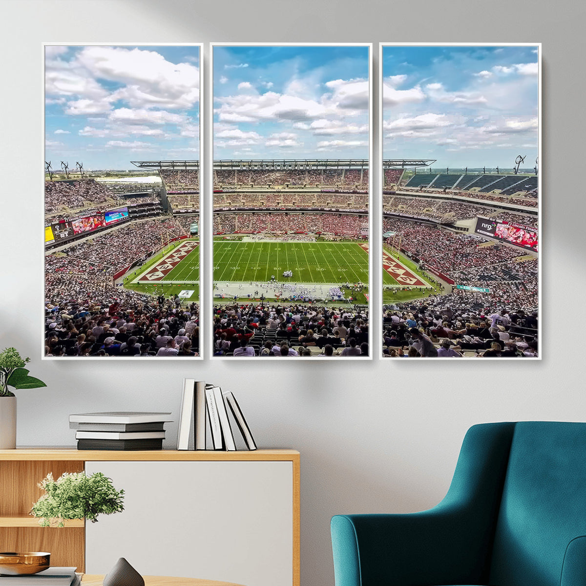 29243-PAN-FL-20X10 - The Temple University Owls Athletics Team Print - Philadelphia Lincoln Financial Field Stadium Wall