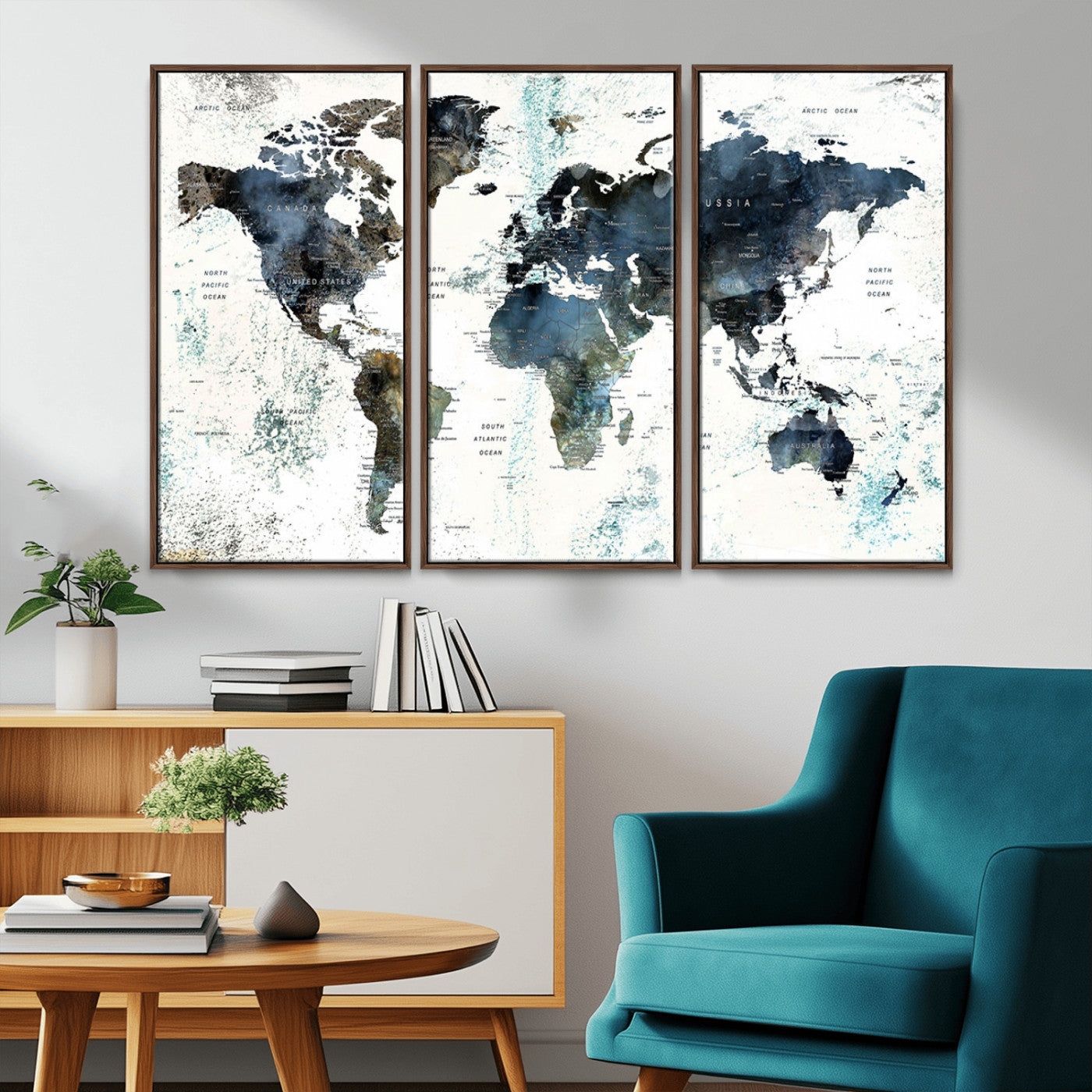 75398-MGV-CV-36X24-Push Pin World Map Canvas Print – Travel Tracker Wall Art for Couples, Perfect Anniversary Gift for Home or Office Decor