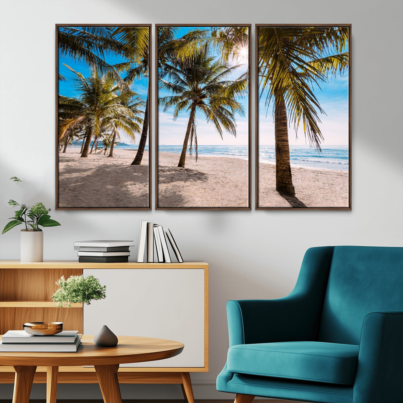 -Palm Beach Tropical Island Wall Art Canvas Print