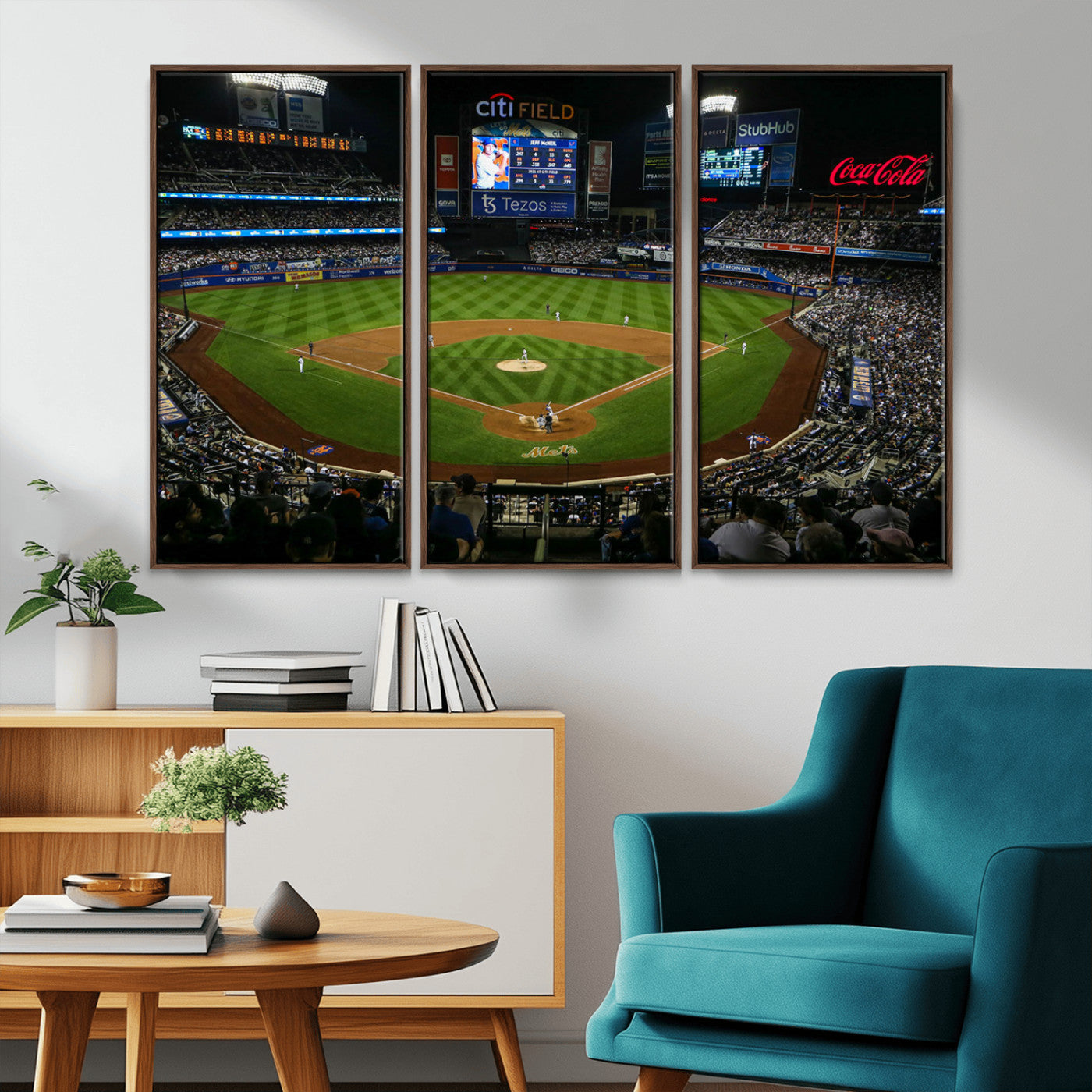 25148-MGV-CV-36X24-Los Angeles Dodgers Baseball Team Print - California Dodger Stadium Wall Art Canvas Print