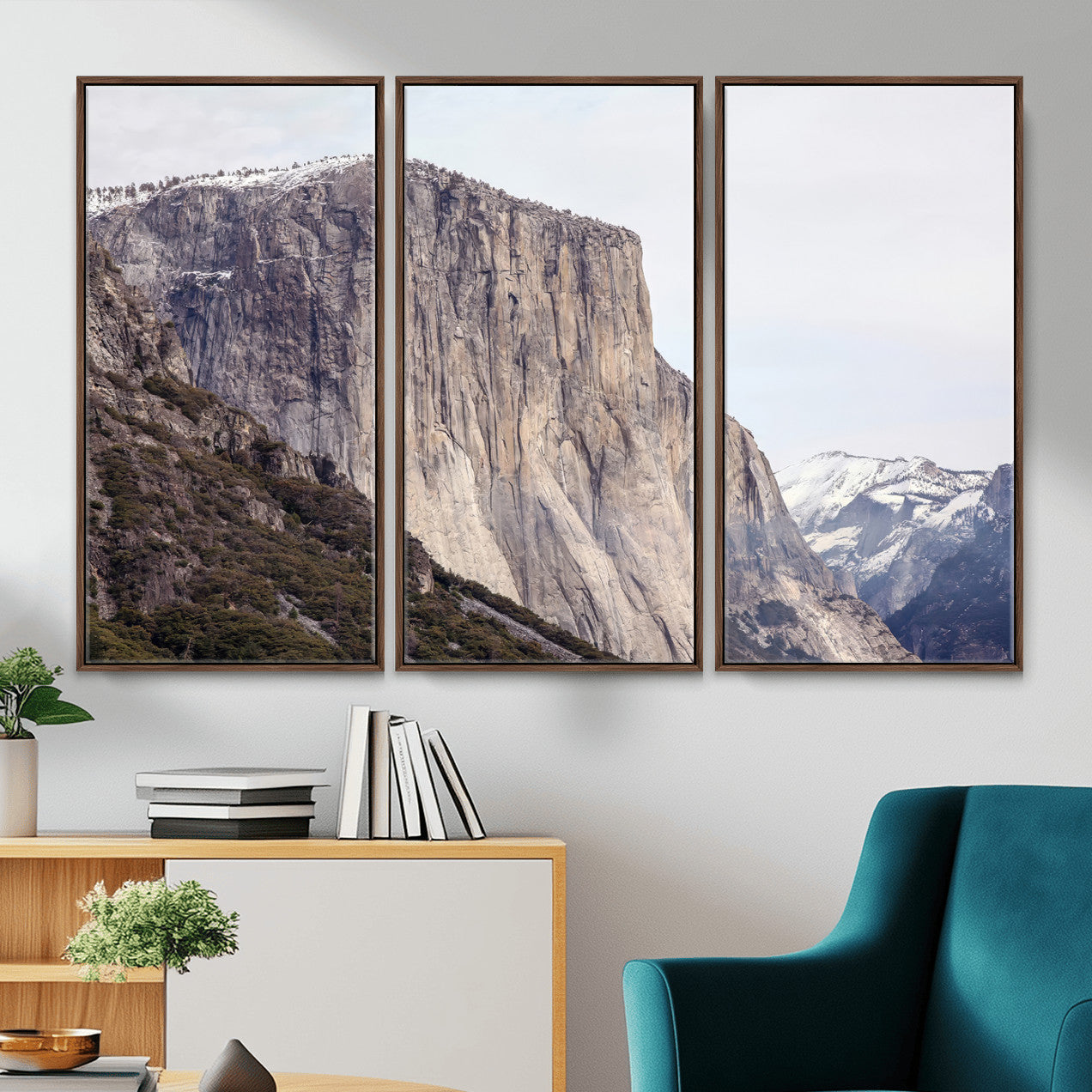 74506434-MGV-CV-36X24 - El Capitan Yosemite Mountain Wall Art – Yosemite Cliff Canvas Print, Rugged Terrain and Timeless Wilderness Decor for Office, Living Room or Cabin
