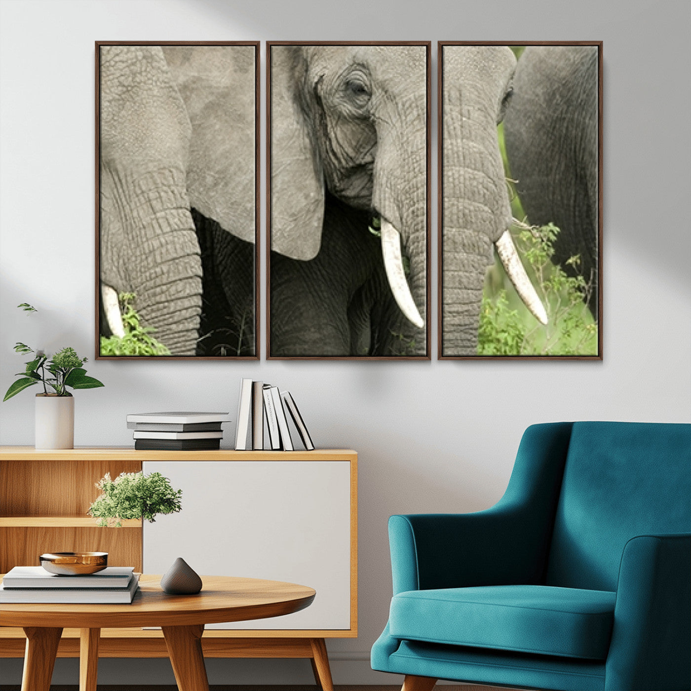 -Wild Elephant Wall Art Canvas Print