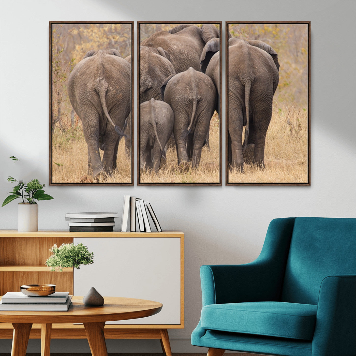 -Wild Elephant Wall Art Canvas Print