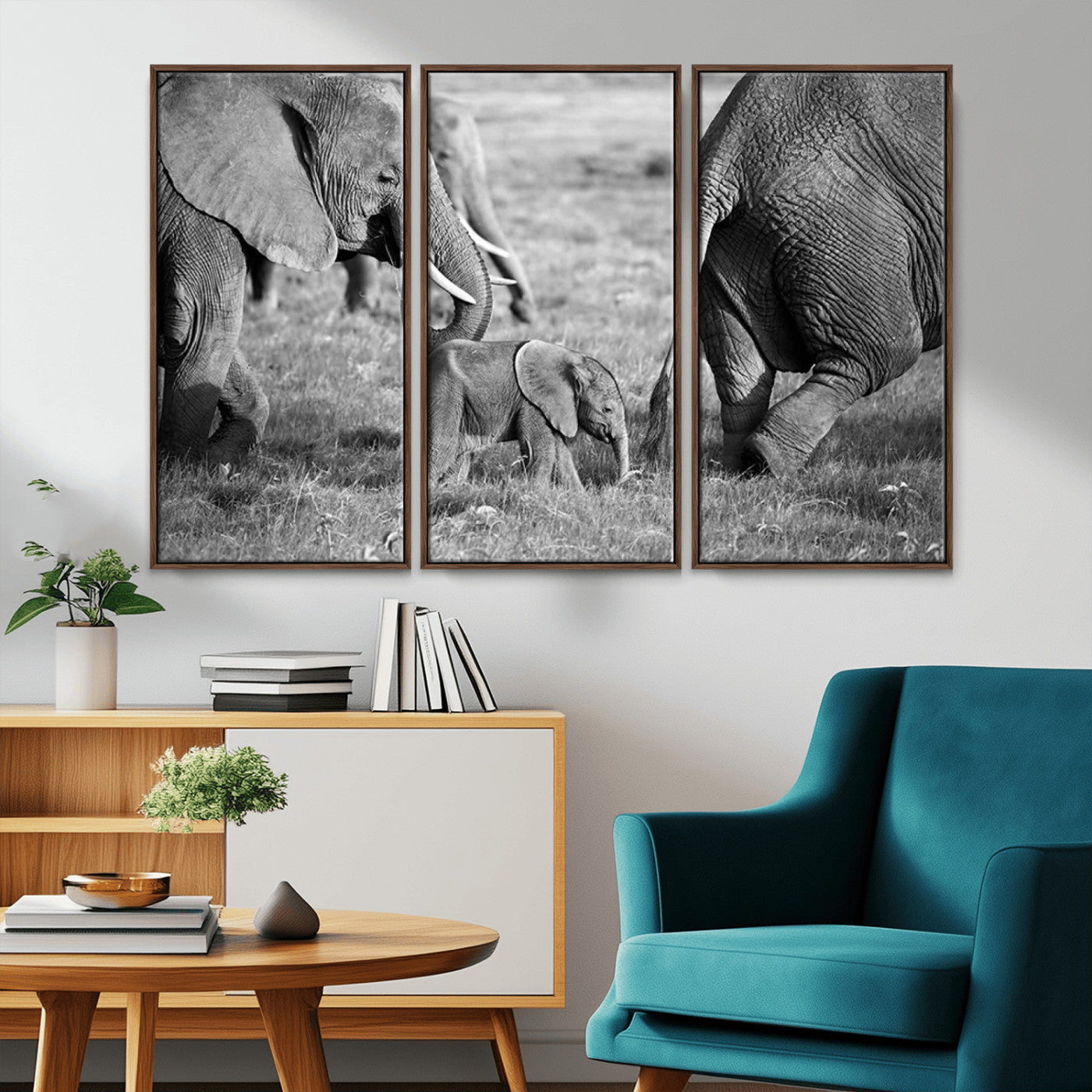 -Wild Elephant Wall Art Canvas Print