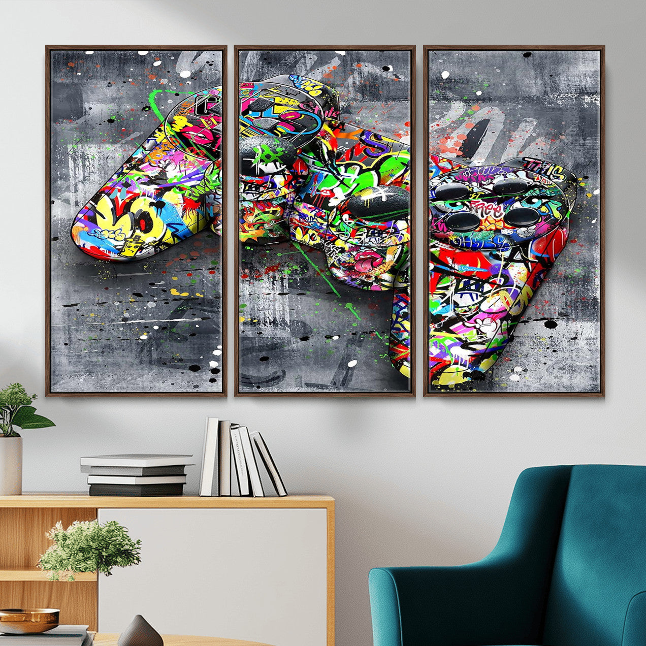 42929610-MGV-CV-36X24 - Graffiti Canvas Wall-Art For Bedroom - Gaming Wall Art For Teen Boys - Abstract Painting Pop Art Modern Home Wall Decor Ready to Hang