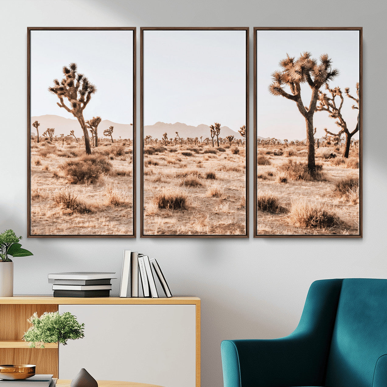 33549408-MGV-CV-36X24 - Joshua Tree Desert Canvas Wall Art Print, Desert Landscape Photography, Boho Southwest Wall Decor, Nature Canvas, Ready to Hang