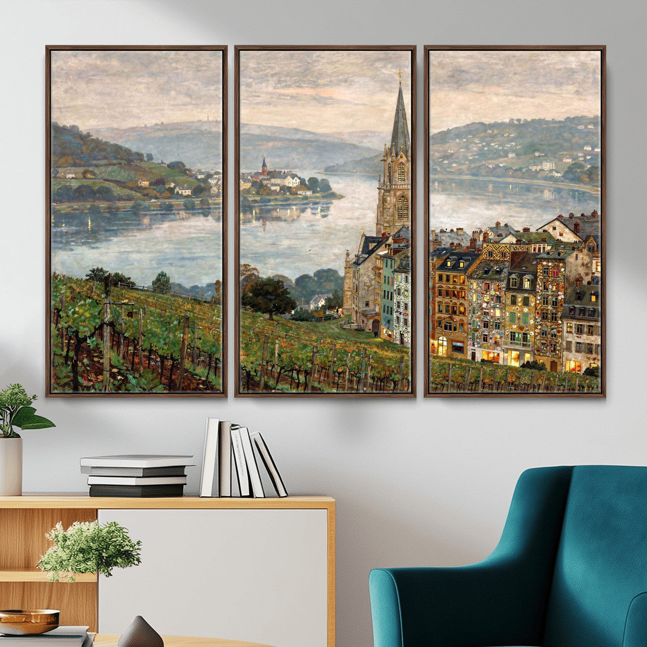 62626662-MGV-CV-36X24 - Mosel City Mosel River by Nicolai Astudin Wall Art Canvas Print