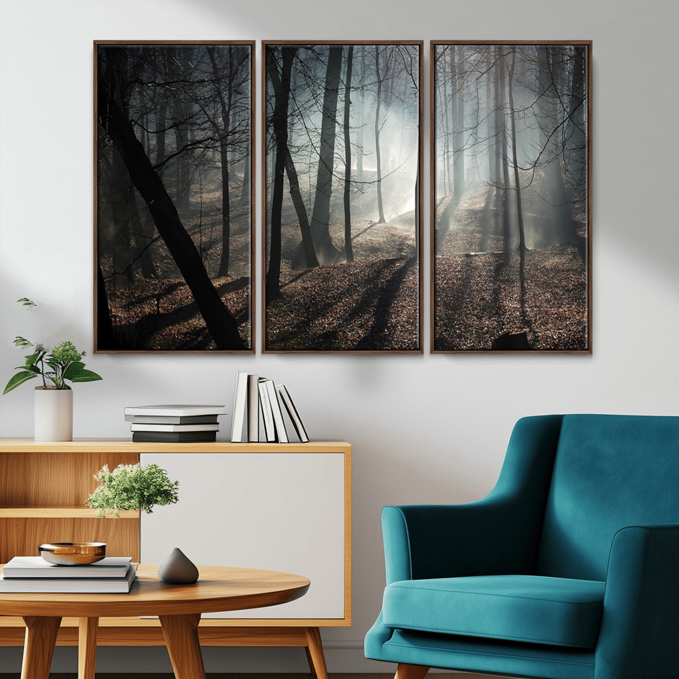 -Dark Family and Tree Wall Art Canvas Print