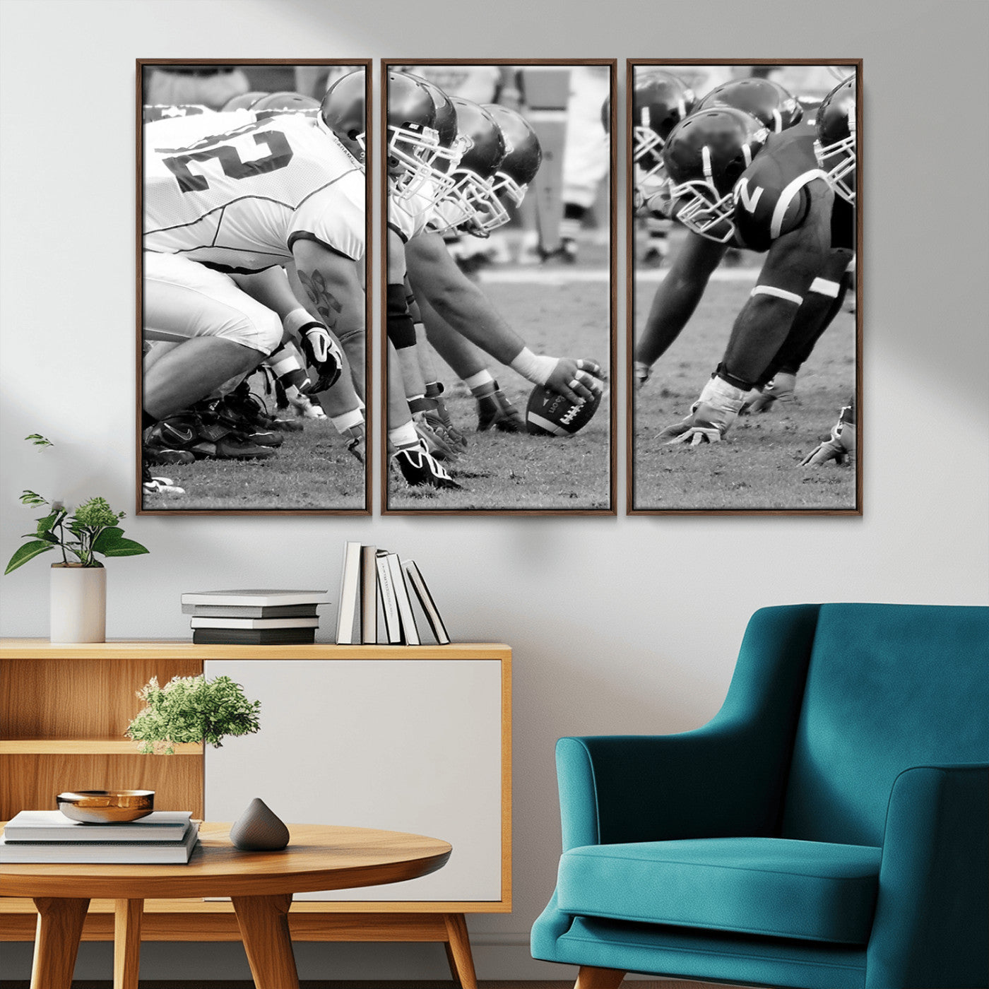 -American Football Player Wall Art Canvas Print