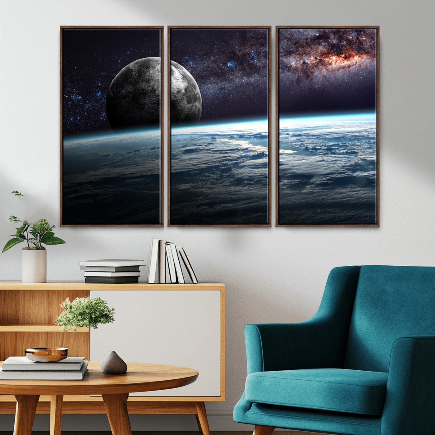 -Space and Planet Canvas Print