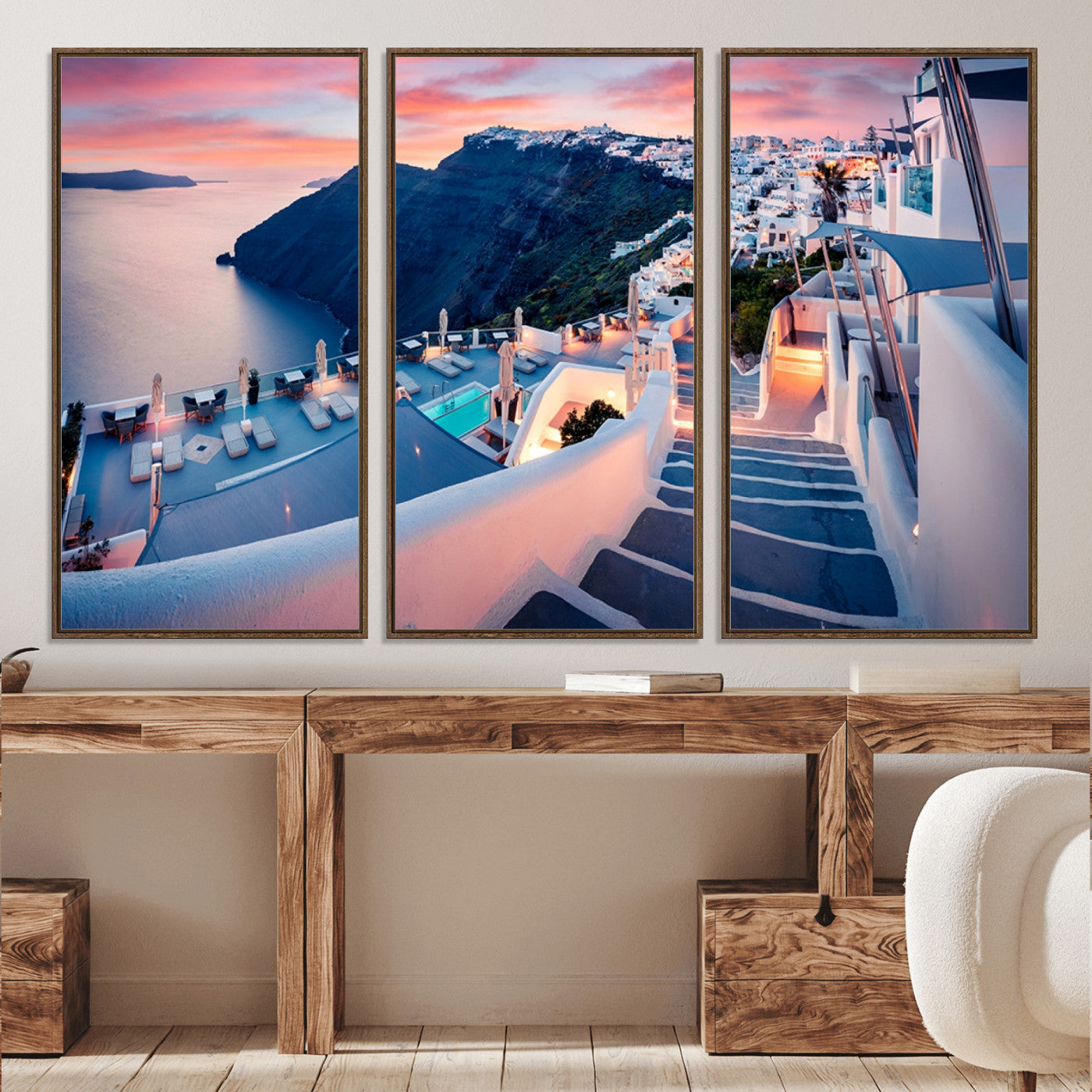 -Greece Santorini Wall Art Landscape Canvas Print
